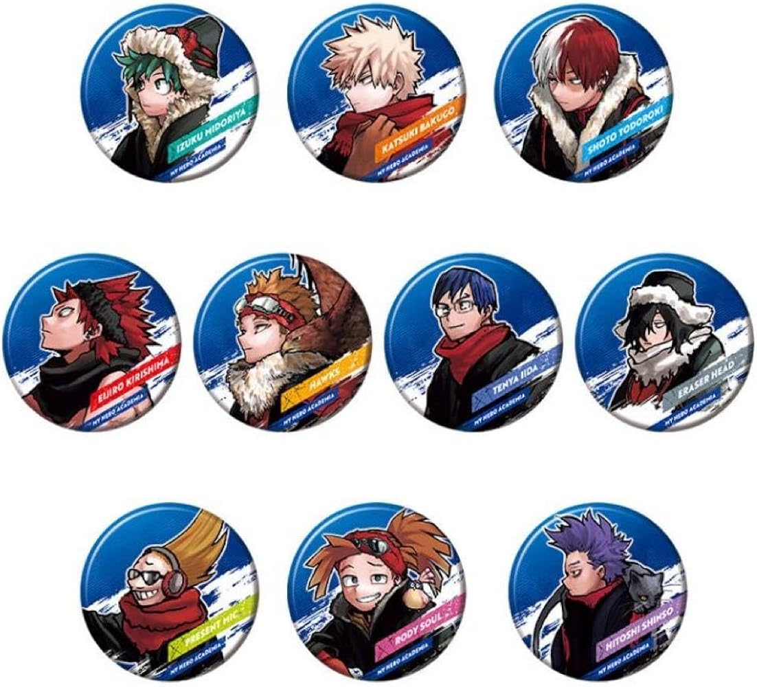 ヒロアカ 僕のヒーローアカデミア 缶バッジ 爆豪勝己 十傑 緑谷出久 JF2025