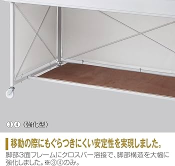 Amazon.co.jp: 平台ワゴン 白 W150cm （強化型) 1台 【 店舗什器 什器
