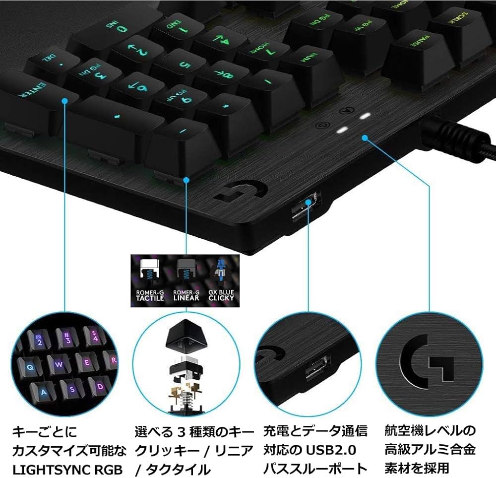 Amazon.co.jp: Logicool G ゲーミングキーボードマウスセット G512