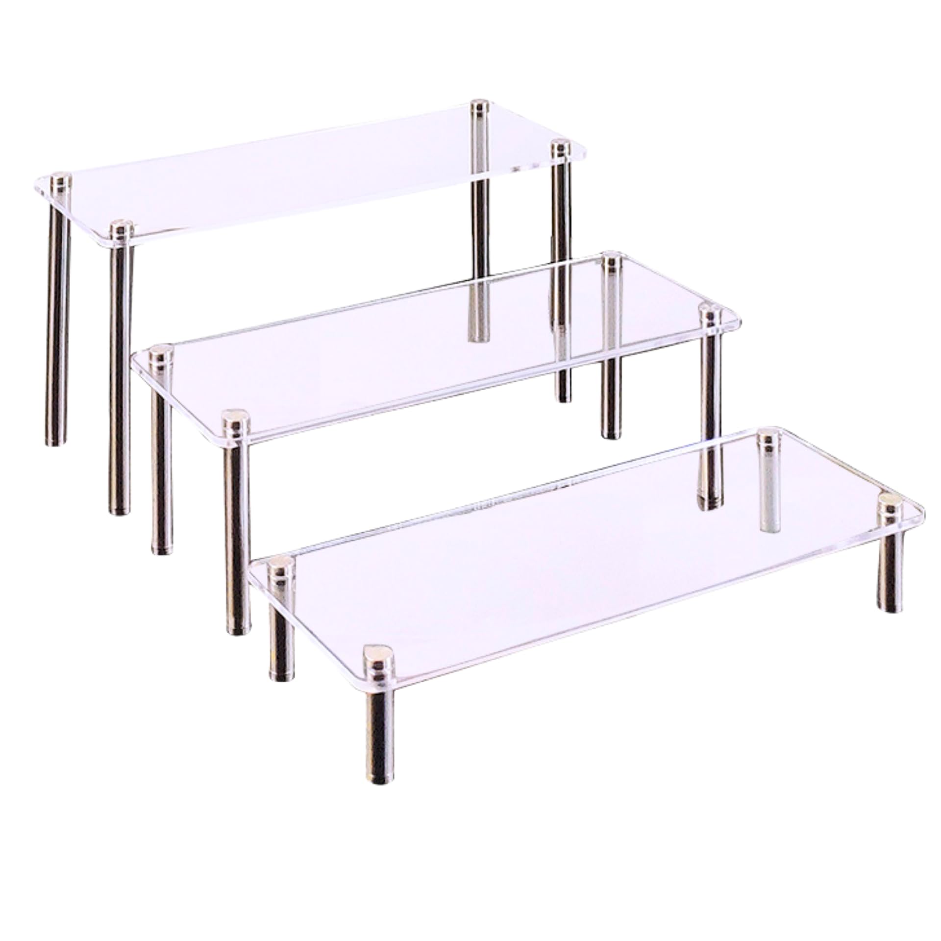 ディスプレイスタンド高さ118㎝長さ40㎝展示台 陳列台組立不要 展示会