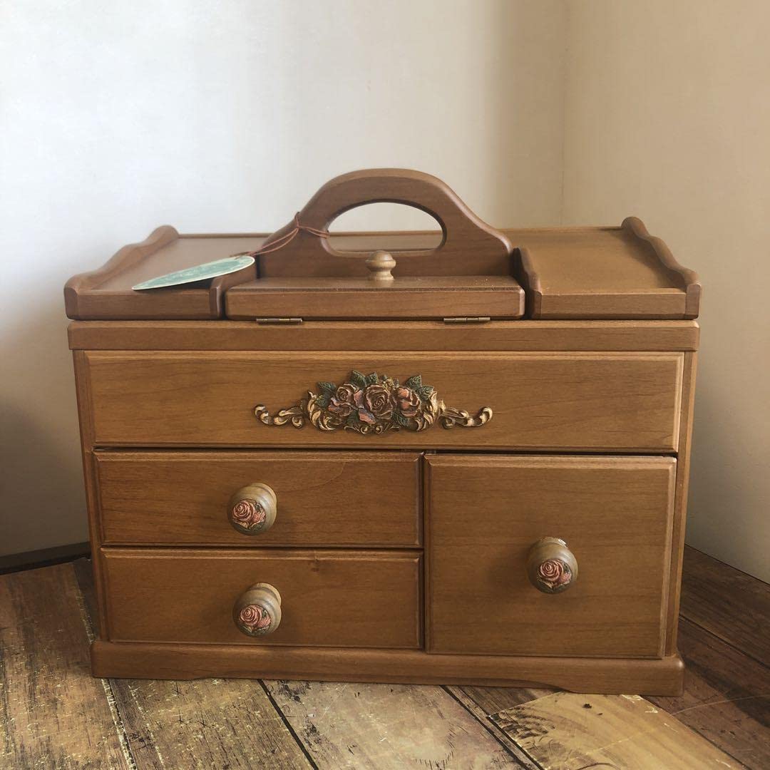 昭和レトロ【 G-Wood ソーイングボックス 】 G-WOOD by gentie 木製