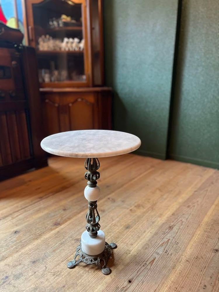 古いコーヒーテーブル大理石ヴィンテージアンティークレトロ店舗什器