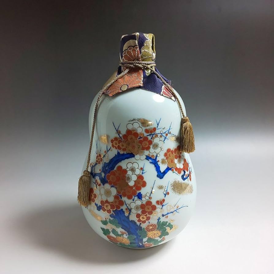 ☆ 古い酒壺 古酒 日本酒 清酒 1級 染付 陶器骨董 一輪挿し 花器 昭和