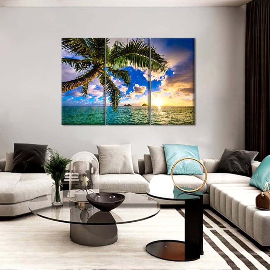 写真キャンバスアート ハワイ ラニカイ(4枚セット)