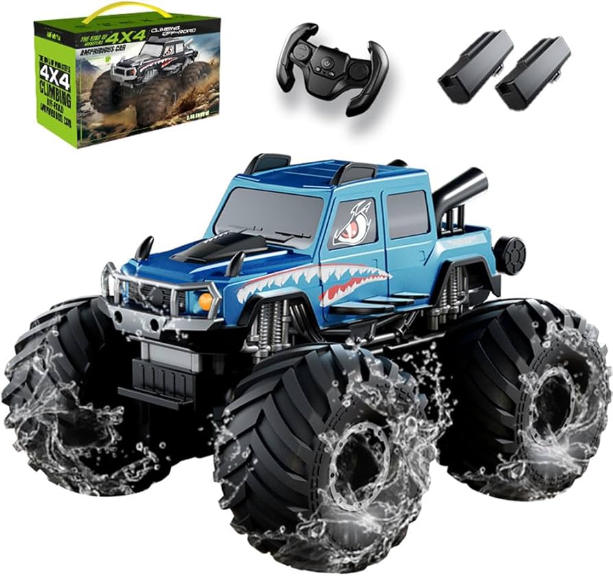 Amazon.co.jp: ZAVEN ラジコン 水陸両用 子供 人気 ラジコンカー オフ