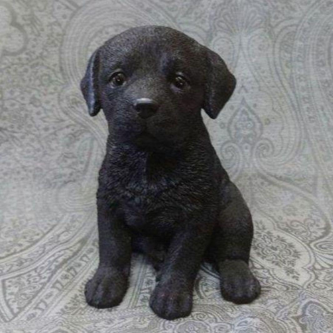 バカラ 希少 ラブラドールレトリバー犬 フィギュリン置物 ブラック 黒