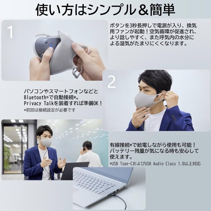 Amazon.co.jp: [キヤノン] Canon Privacy Talk MD-100-GY 装着型減音