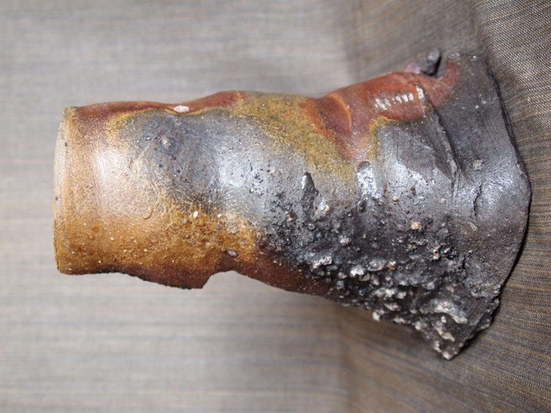 入手困難☆ジェフ・シャピロ【師：伊勢崎淳】焼き締め扁壺☆共箱