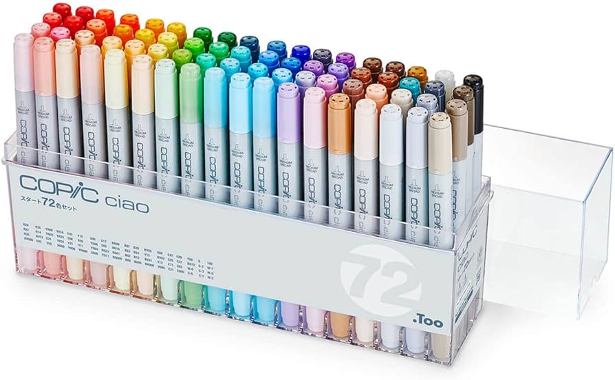 Amazon.com: Too Copic Ciao Start Set of 72 Colors, Made in Japan