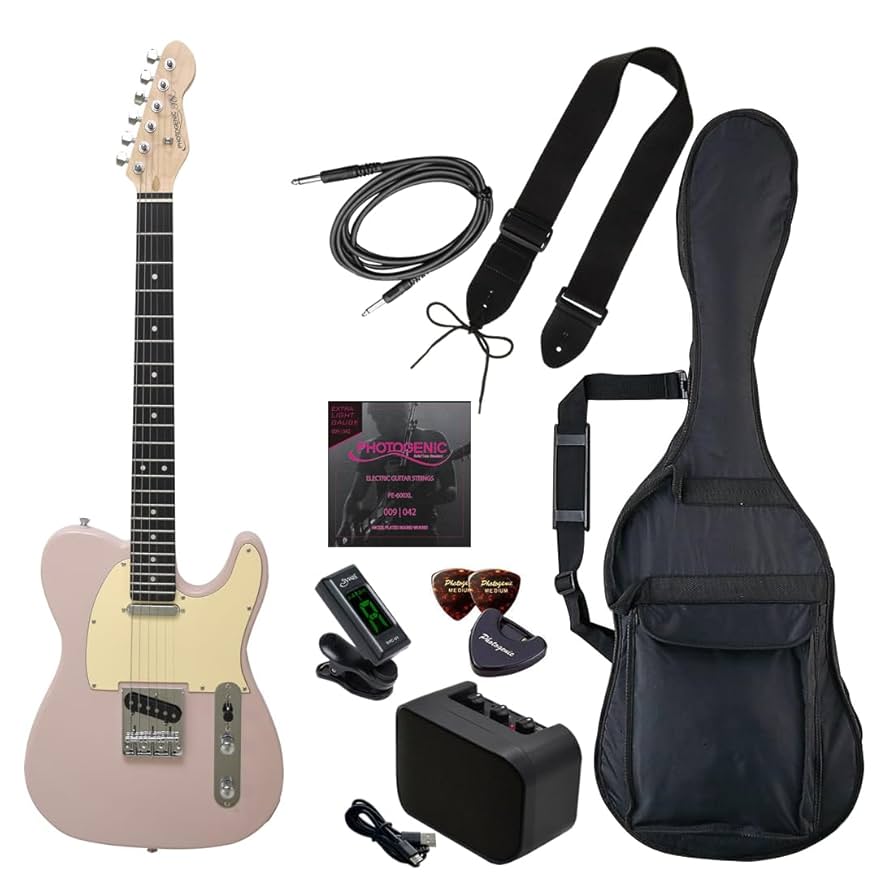 photogenic エレキギター ピンク エレキギター ストラトキャスター