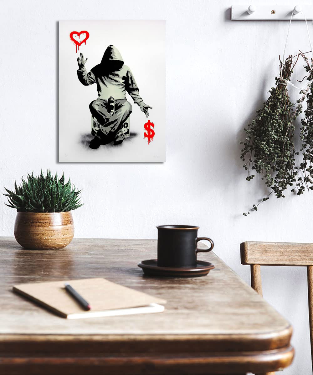 Amazon.co.jp: バンクシー 愛とお金 ポスター アートパネル キャンバス