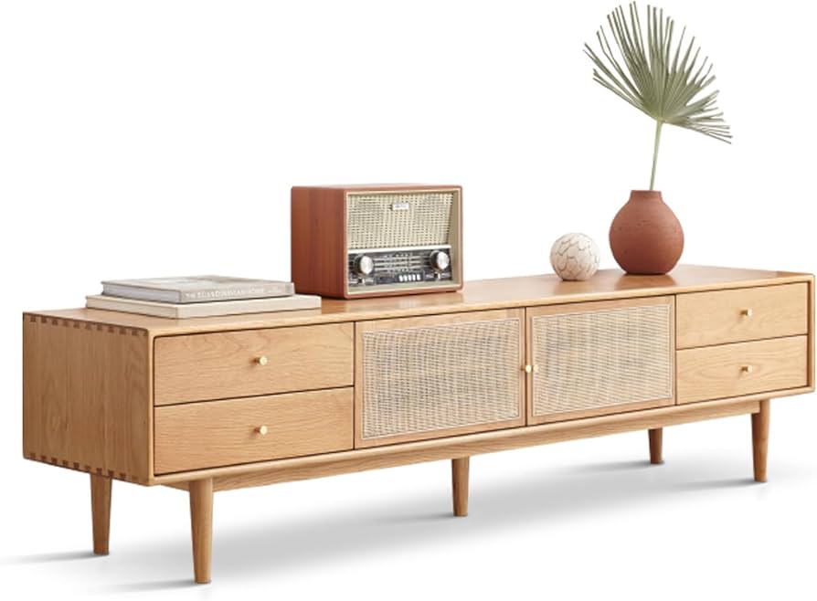 カユスタイル 木製ラタン扉付きテレビボード 【公式通販】