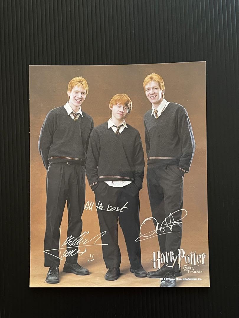 ハリーポッター ウィーズリー兄弟 サイン入りポートレート フェルプス