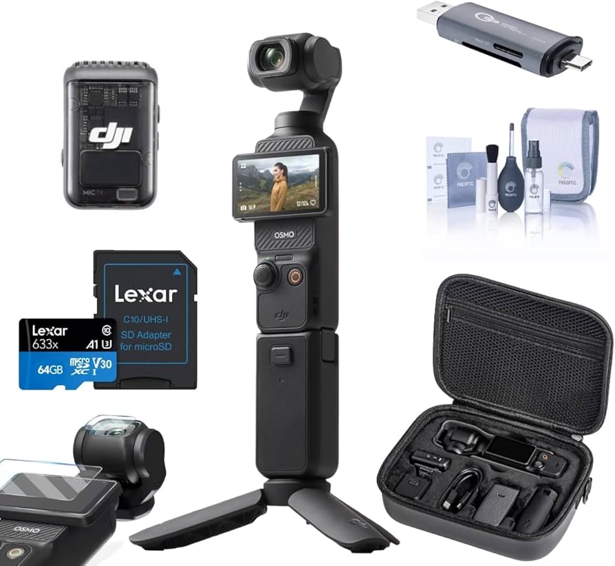 Amazon.com : DJI Osmo Pocket 3 Gimbal Camera Creator Combo, Bundle