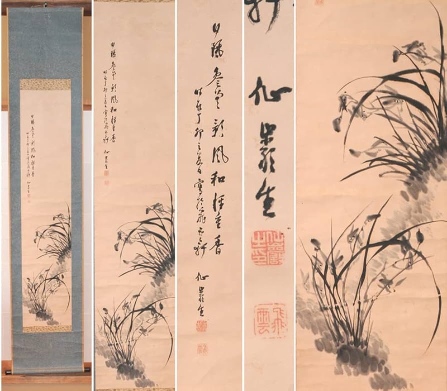 大量 掛軸 まとめて50本セット 書画 中国画 山水 花鳥日本画 佛画 美人