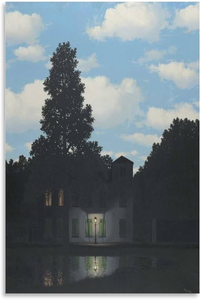 Amazon.co.jp: Rene Magritte ルネ・マグリットの有名な絵画「光の帝国