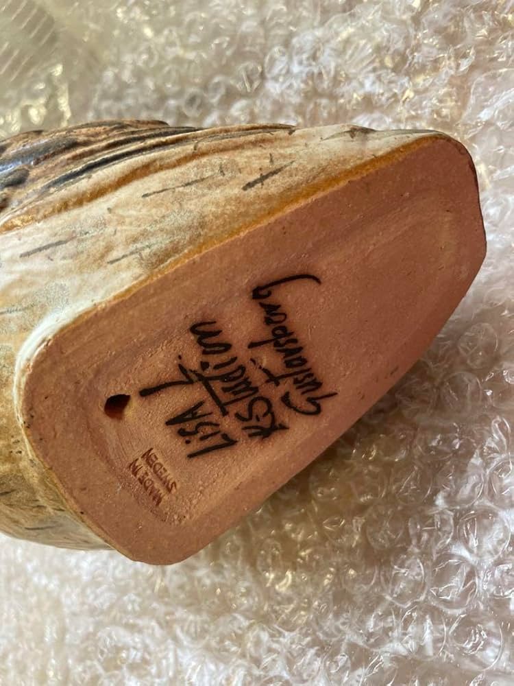 Amazon.co.jp: リサラーソン 梟 フクロウ 陶器 直筆サイン フル