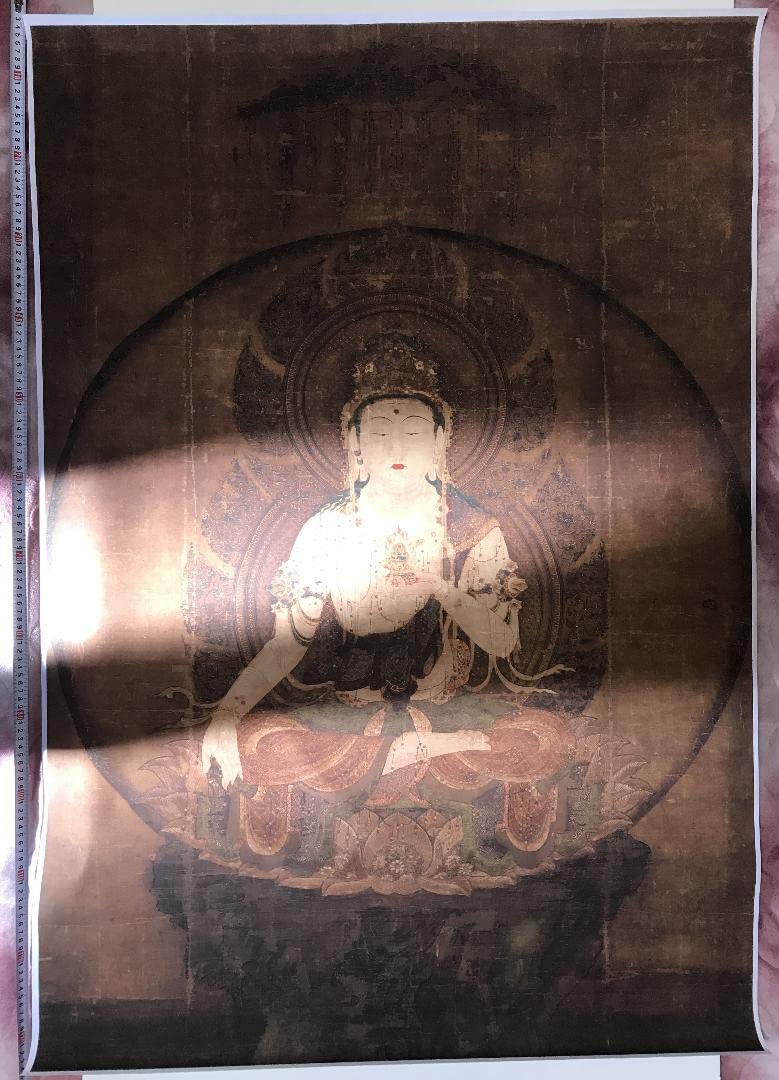 虚空蔵菩薩他 彩色木版画掛軸」明治期頃 一幅|仏画 仏教