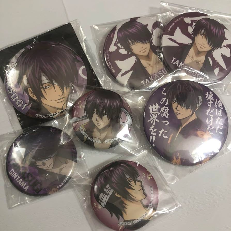 銀魂】ジャンプフェスタ JF2020 角型缶バッジ 高杉晋助 銀魂】ジャンプ