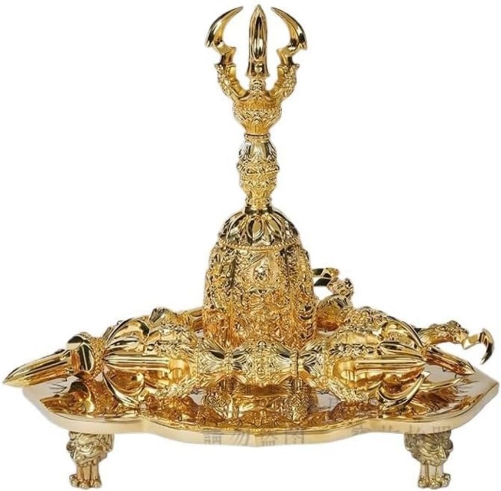 Amazon｜密教法具 独鈷杵 三鈷杵 五鈷杵 金剛鈴 金剛盤 五点セット