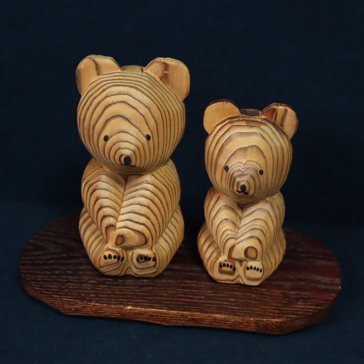 熊の置物 昭和レトロな木彫りの熊の置物 横幅36cm｜Yahoo!フリマ