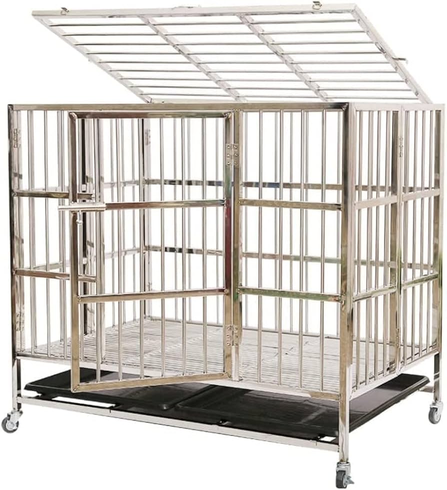 Amazon | ペットケージ ドッグハウス 202ステンレス 錆びにくい 犬檻