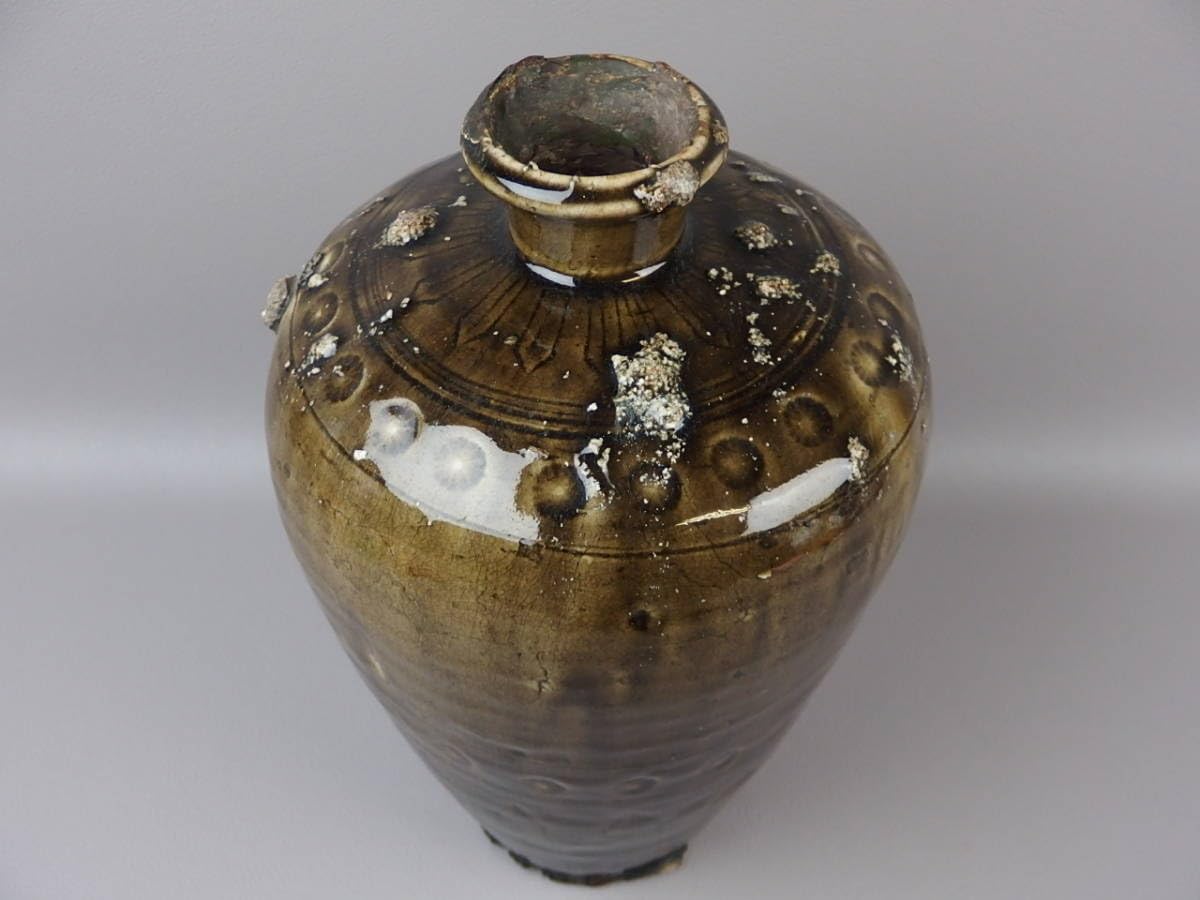 姿の佳い 瀬戸 火入 筒 オブジェ 古美術 古道具 アンティーク 姿の佳い