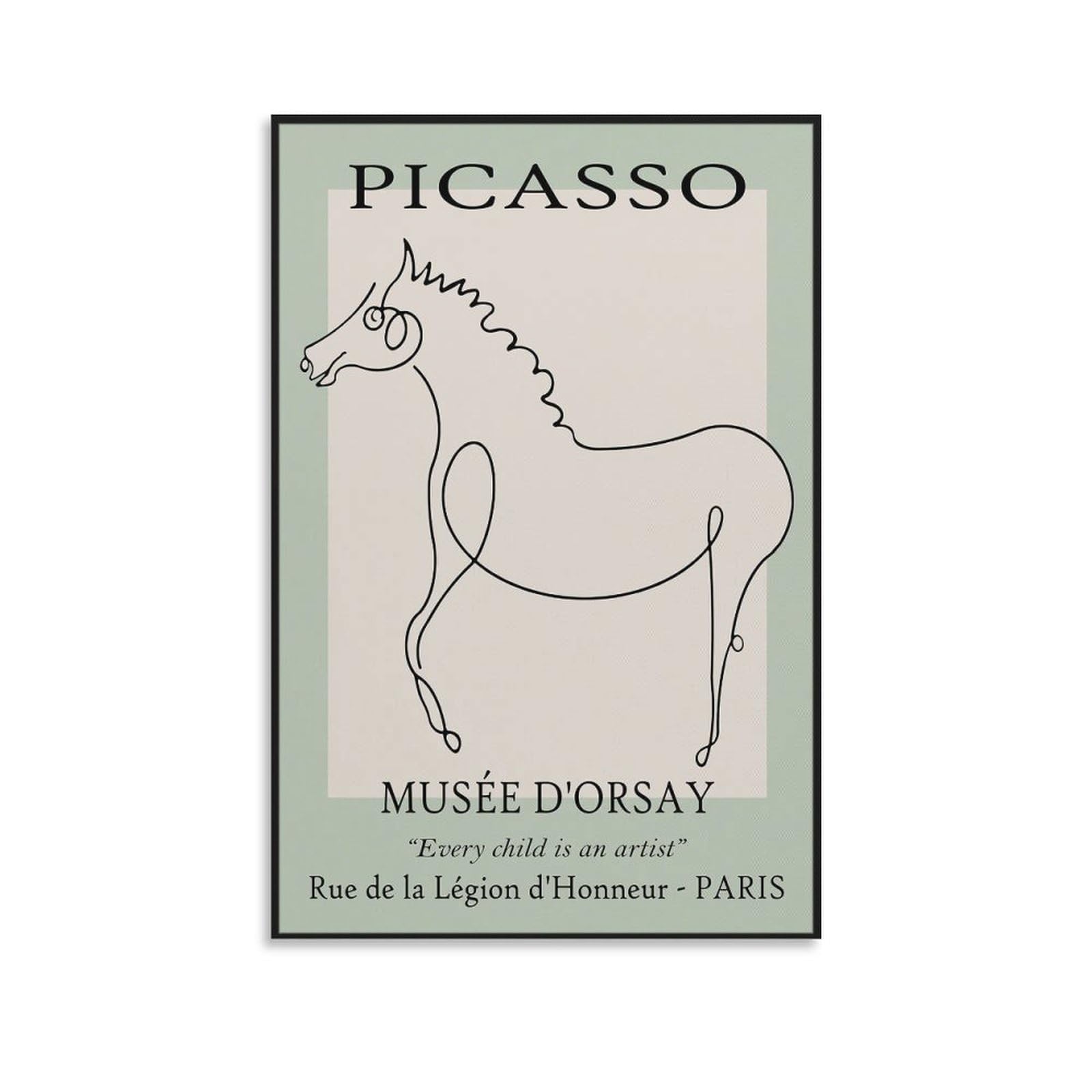 Amazon.co.jp: ピカソ アート プリント、ポスター馬ライン アート