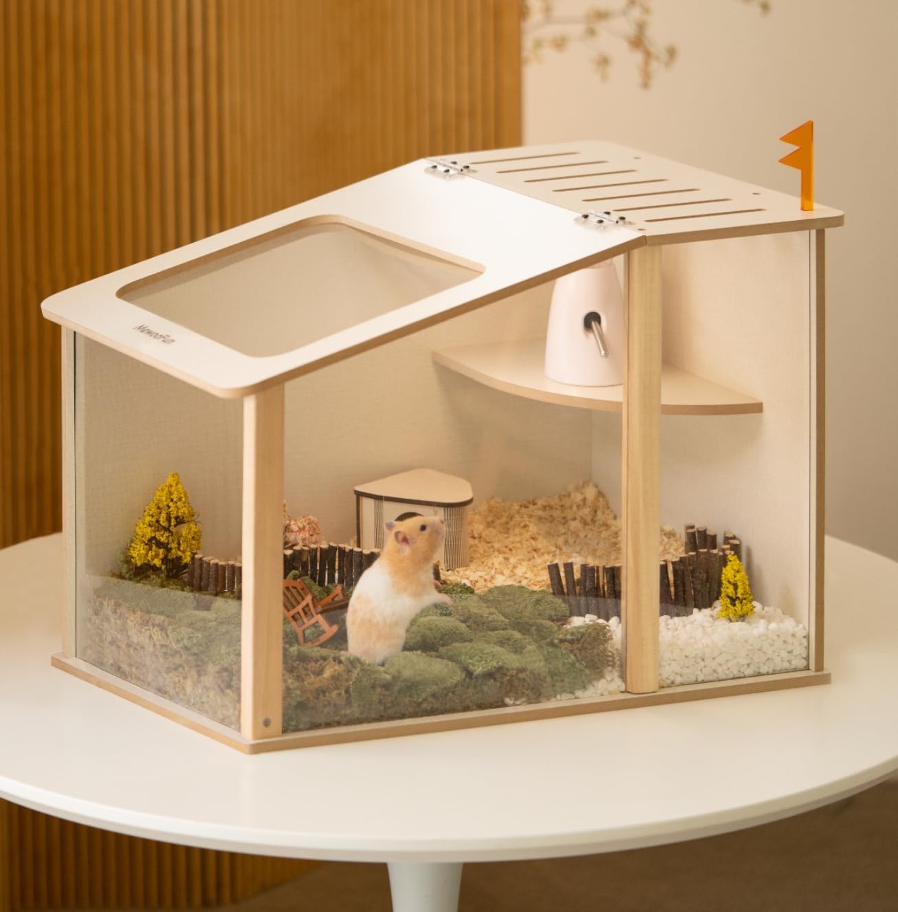 43x35x30.5cm Ruexueの大型ハムスターケージ、ハムスターの二階建て大