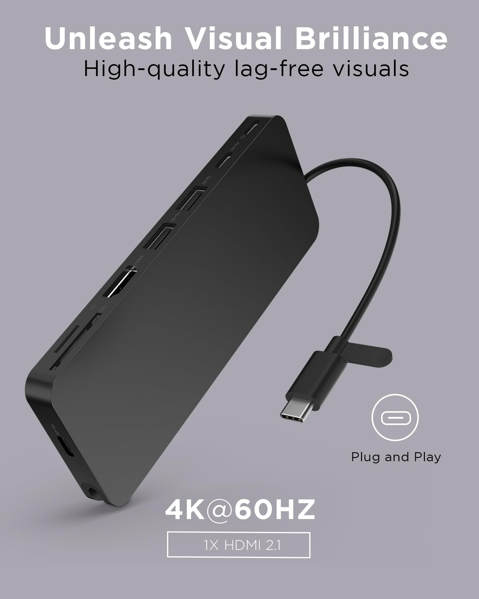 Amazon.com: Lenovo USB-C Slim Travel Dock, 8 Ports, Up to 65W PD