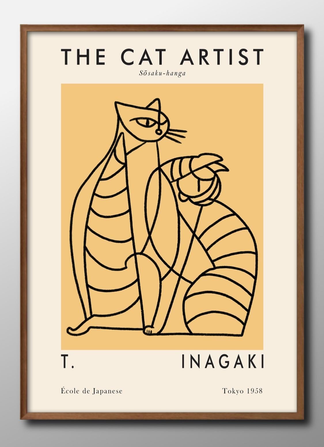 稲垣知雄 木版画 ペンダントの猫 稲垣知雄 「夜明の猫」 | ART BASE