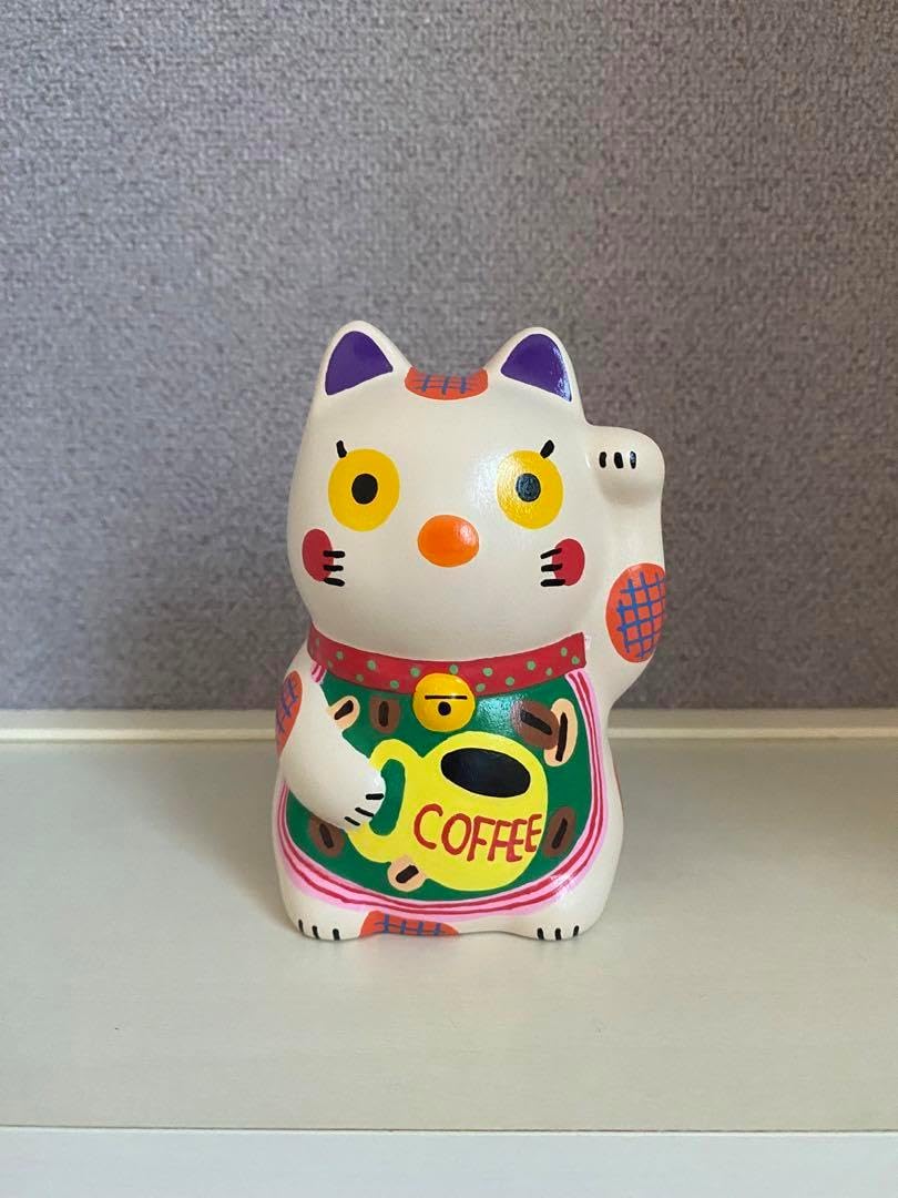 明治時代頃 陶製 打出の小槌に蛇 陽刻浮彫 三宝珠文様 置物 オブジェ