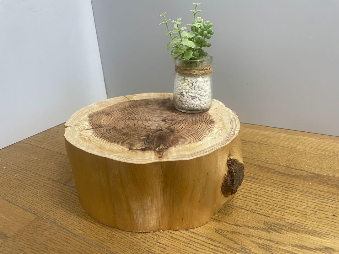 流木の椅子花台スツール流木インテリアディスプレイ台丸太輪切り切り株