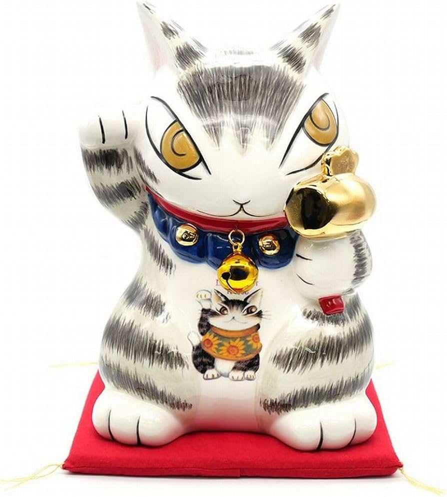 Amazon.co.jp: [わちふぃーるど] 猫のダヤン ダヤン 陶器製 招き猫貯金