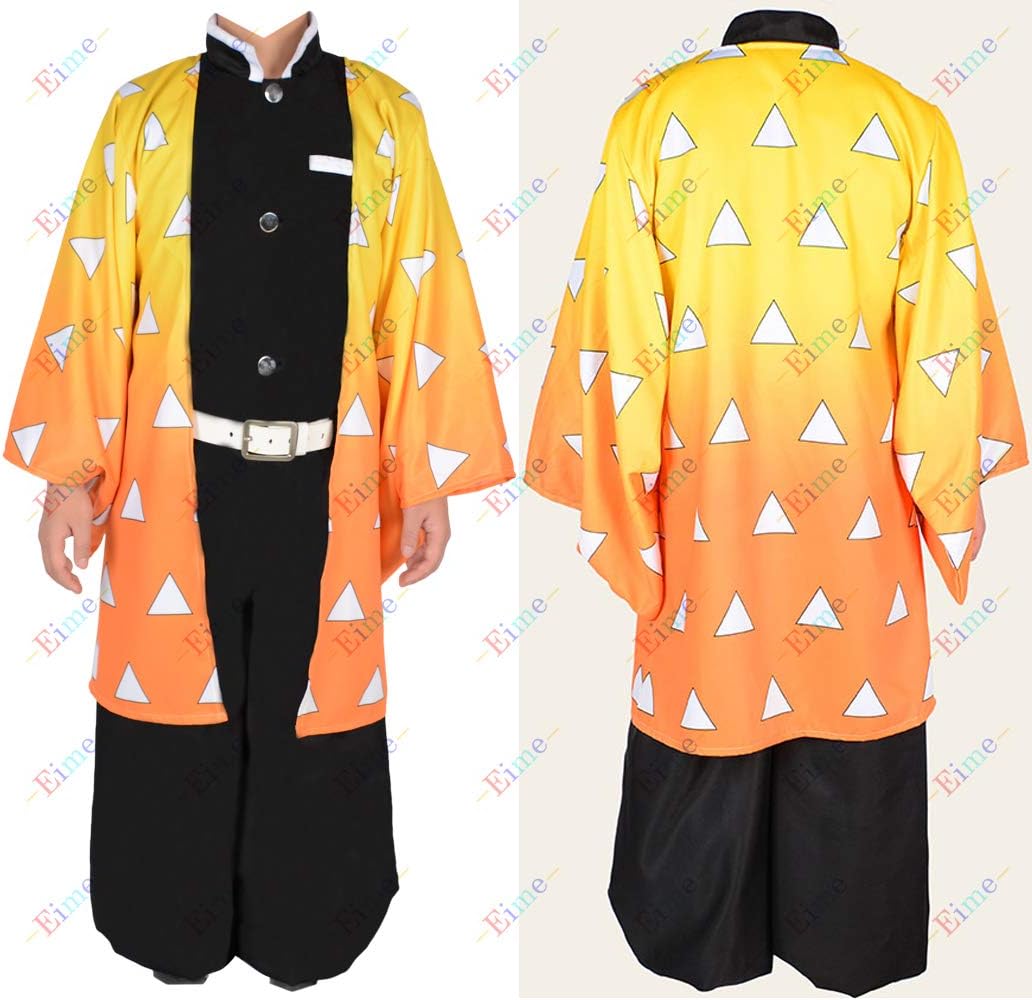 Amazon.co.jp: 即納 コスプレ衣装◇ 鬼滅の刃 我妻 善逸（あがつま