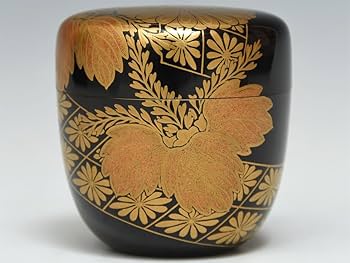 Amazon.co.jp: 加賀蒔絵師 久保縫春 造 菊桐蒔絵 中棗 共箱 輪島塗
