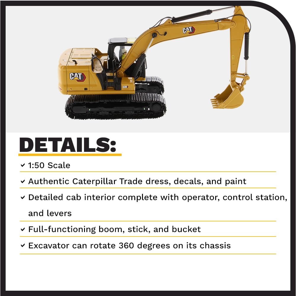 CAT 320 Hydraulic Excavator 1:50 スケールモデル Amazon | CAT