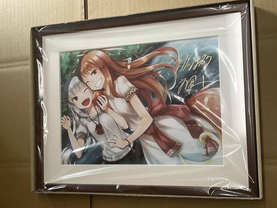 Amazon.co.jp: 狼と香辛料 狼と羊皮紙 箔押しサイン入り 複製原画 支倉