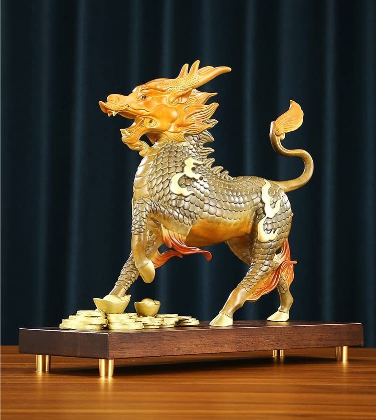 麒麟 銅器 銅製品 鎮宅辟邪 開運風水 招財 置物 工芸品 麒麟 銅器 銅