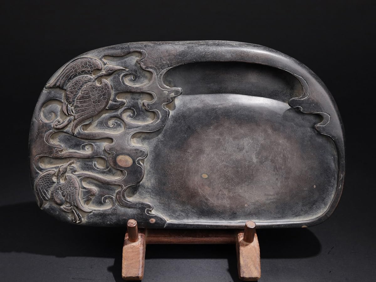 ▽鴻▽清朝時代 端硯 祥雲池端渓硯 李光地 阮元銘 唐硯 墨寶 書道具