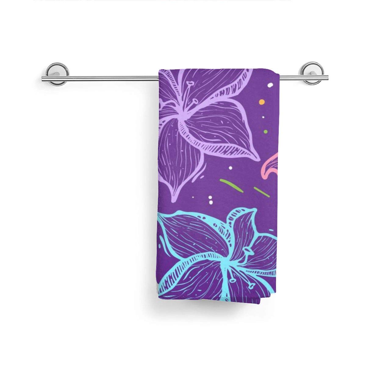 週末のみお値下げ Filler バスタオル 紫色 花柄 週末のみお値下げ