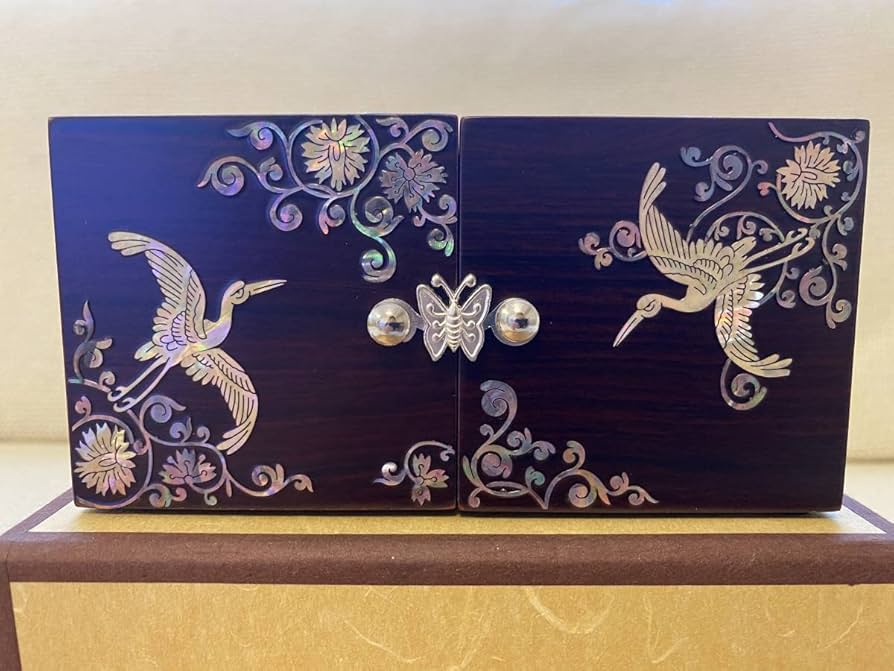 韓国 中国 唐木 螺鈿 青貝 螺鈿象嵌 ジュエリーボックス 小物箪笥 螺鈿
