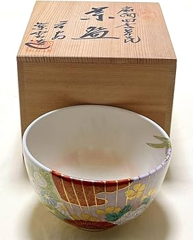 抹茶碗 茶器 茶道具 京焼 平安総峰 雲泥彩雲錦文様 紅葉 銘 共箱