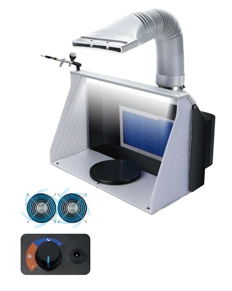 Anesty Duo-Pro 塗装ブース 強力2基ファン スプレーブース 独立した