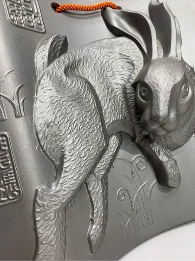 干支額瓦 置物 干支縁起物 兎 置物 兎 干支縁起物 特選額瓦 | [No.