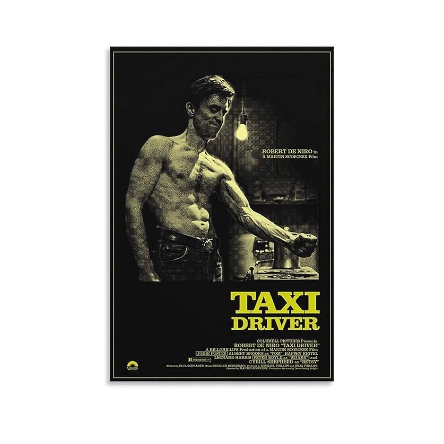 TAXI DRIVER アンティーク額入りポスター TAXI DRIVER アンティーク額