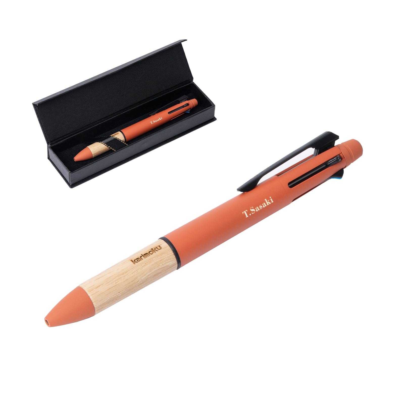 Amazon | 名入れ ジェットストリーム × karimoku 多機能ペン 4&1 THE