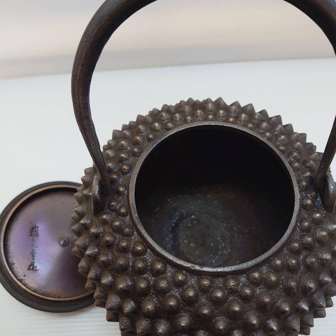 希少！龍文堂造！鬼あられ鬼霰鉄瓶鐵器鉄器茶道具茶器骨董品