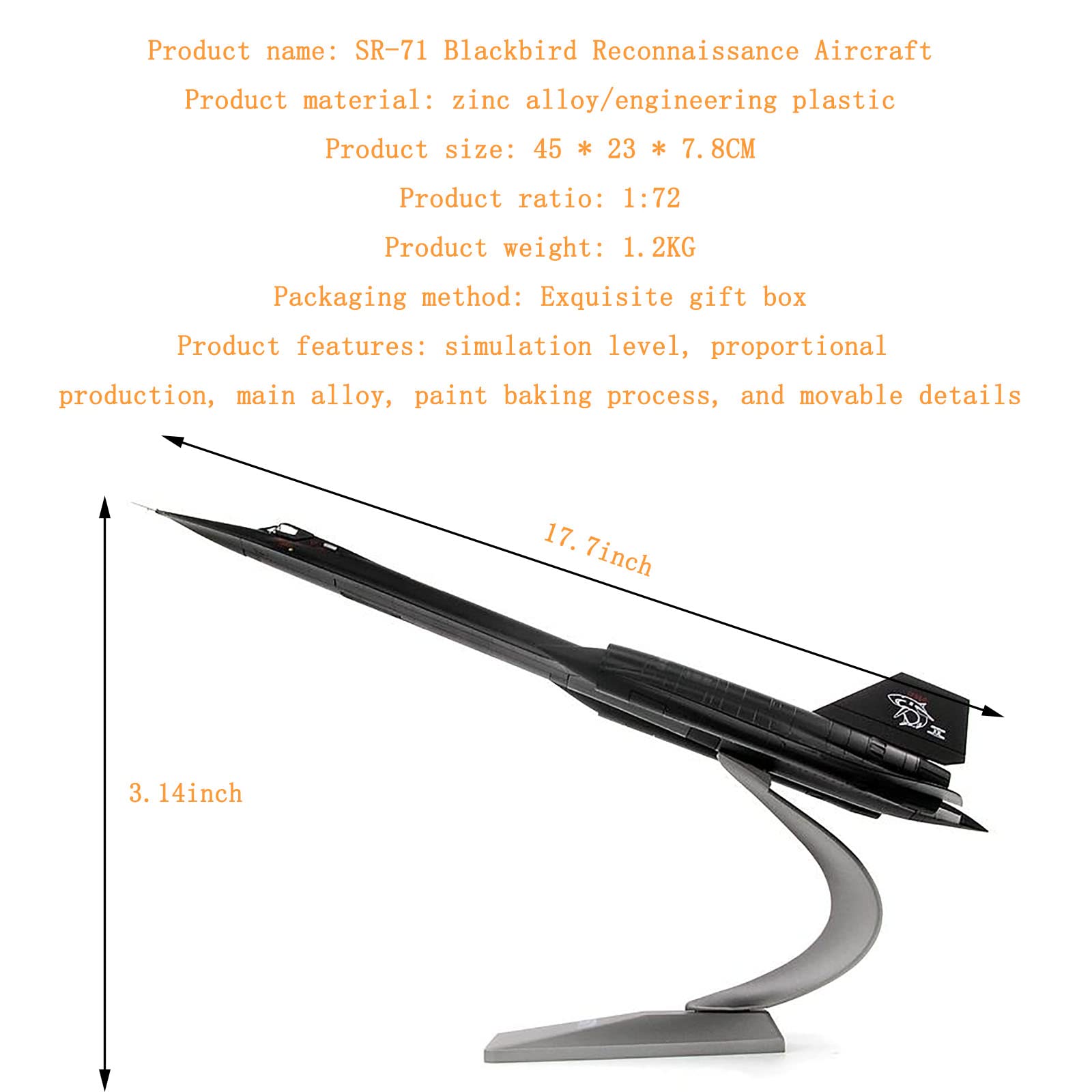 Amazon.com: AZIZAT 1/72 SR-71 Blackbird High-Altitude