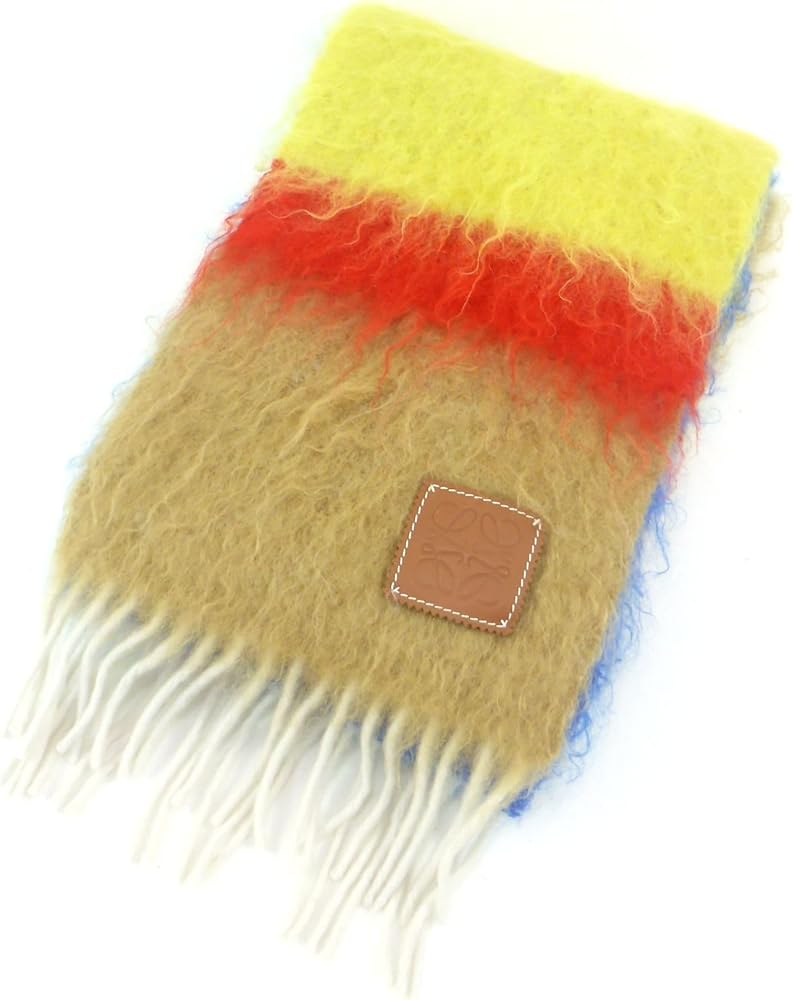 Amazon | [ロエベ] マフラー アナグラム モヘア ウール ストライプ